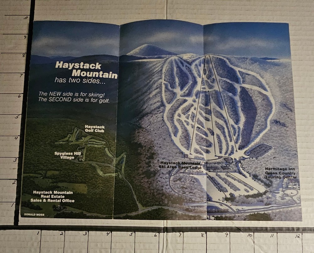 1986/87 HAYSTACK MT SKI AREA BROCHURE. MINT