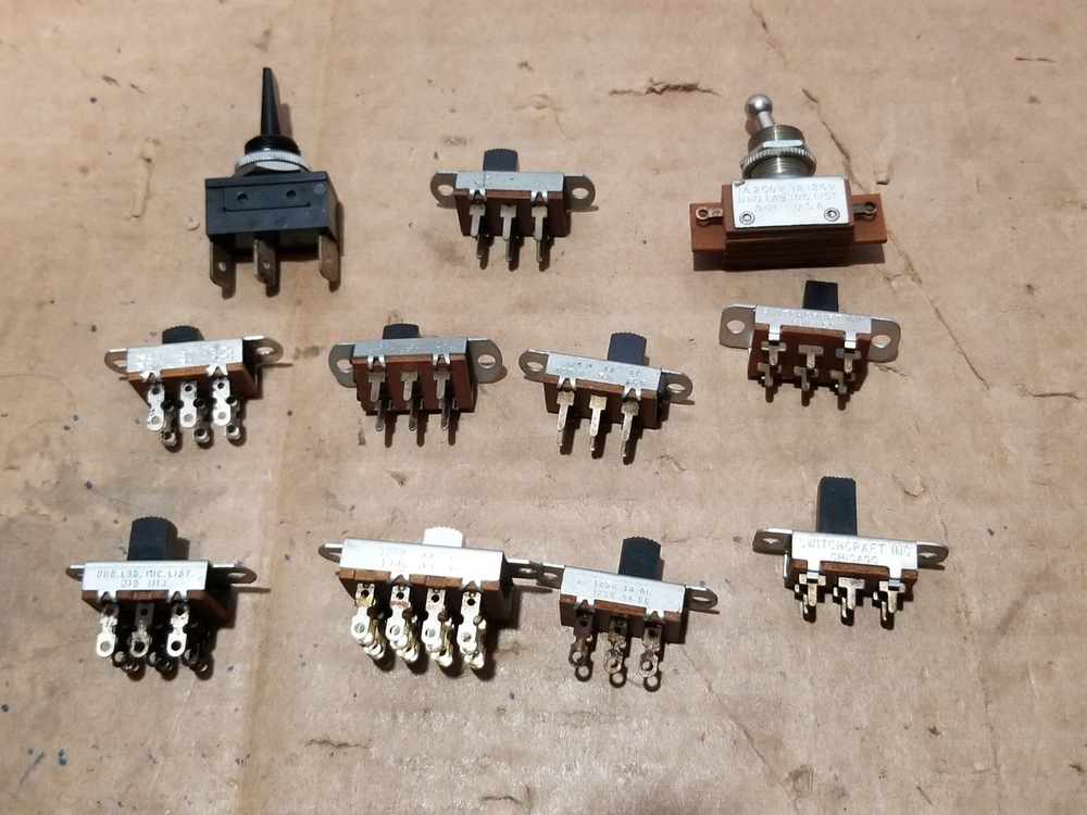 Panel Mount Slide Switch , Lot of 11