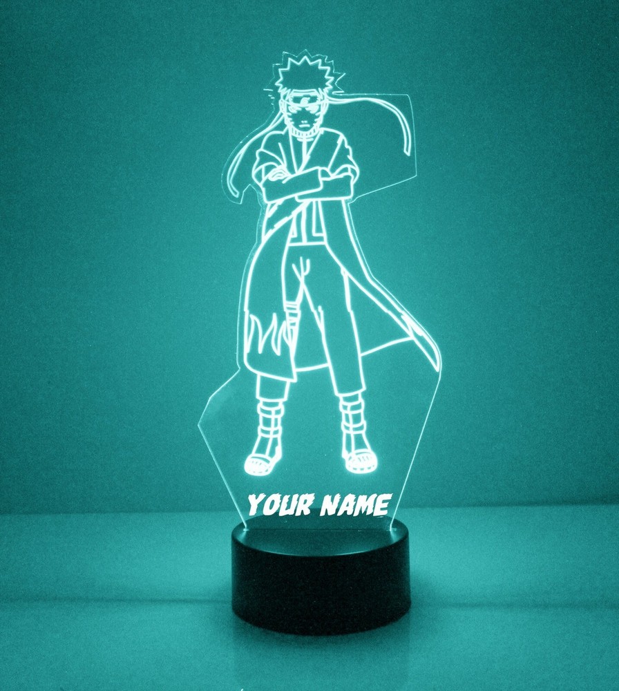 Naruto Uzumaki Engraved Anime LED Night Light, with Remote Control, Light Up