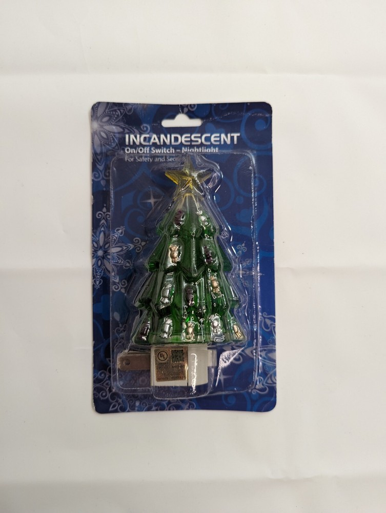 Christmas Tree Nightlight - Incandescent with On Off Switch - Sealed