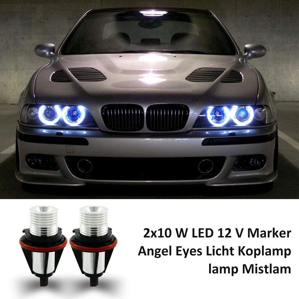 2X Angel Eyes Halo LED Lights Bulb For BMW E39 E87 E64 E63 E65 E66 E53 X5 E83