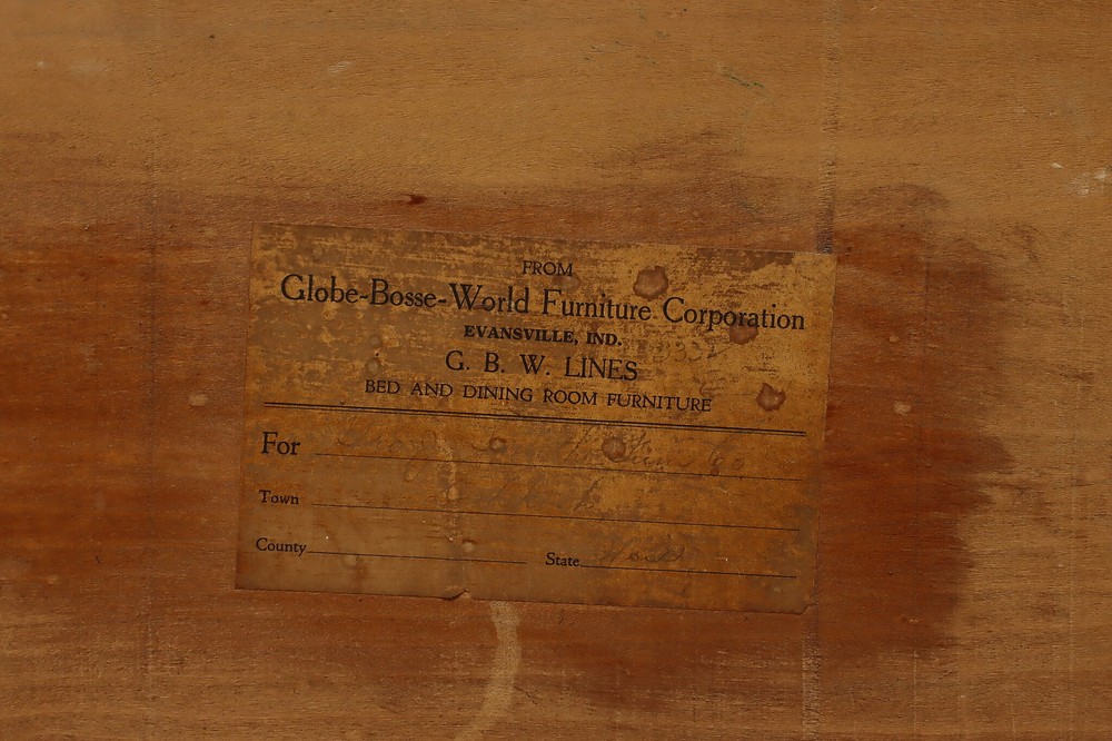 Art Deco Vintage Waterfall Buffet Sideboard Server, Globe #52199