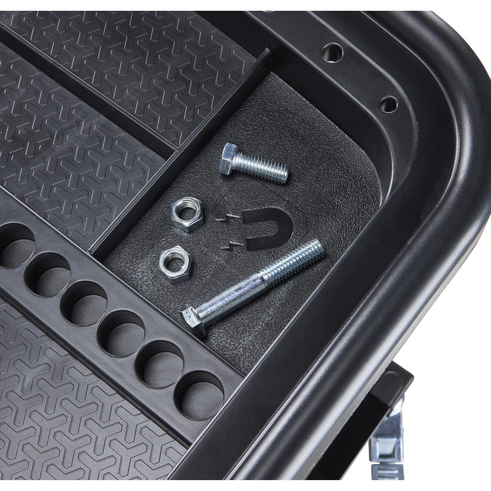 Black Flag™ Adjustable Height 2-in-1 Rolling Tool Tray