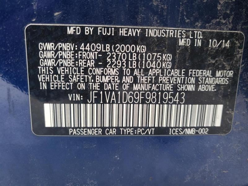 WRX 2015 Headrest 367268