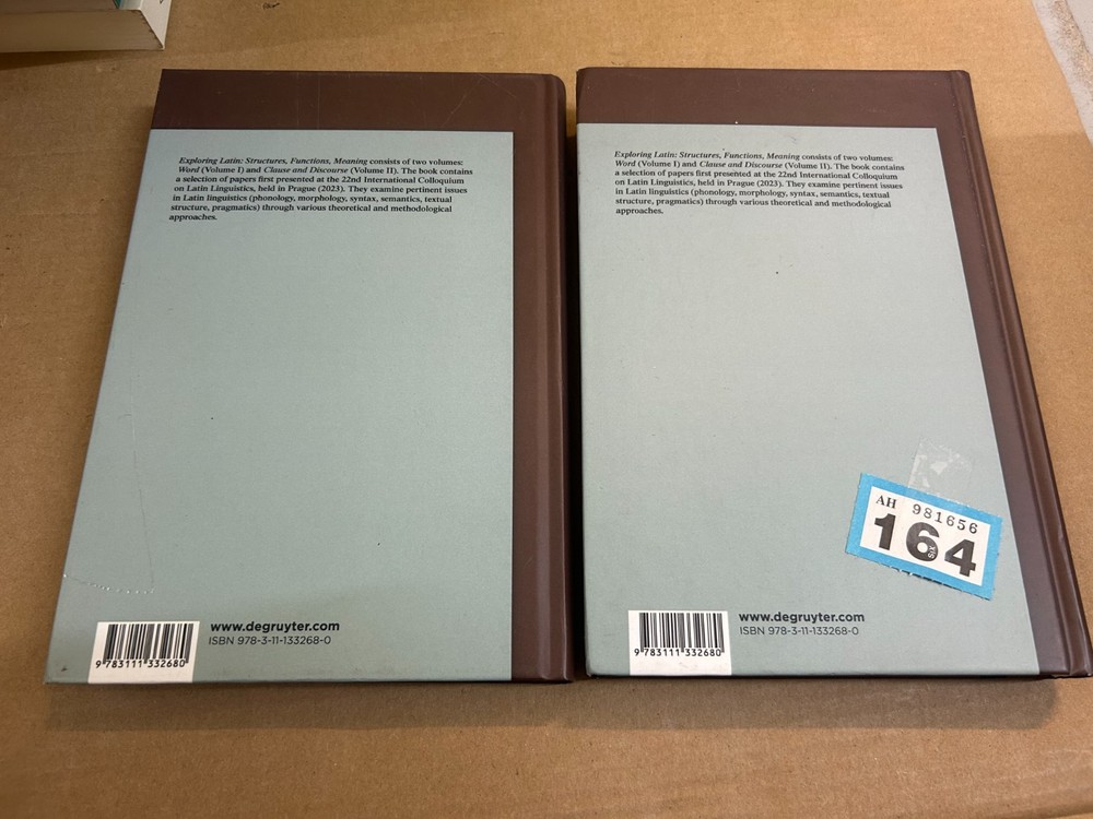 Exploring Latin: Structures, Functions, Meaning: Volume I & Volume II (Free P+P)