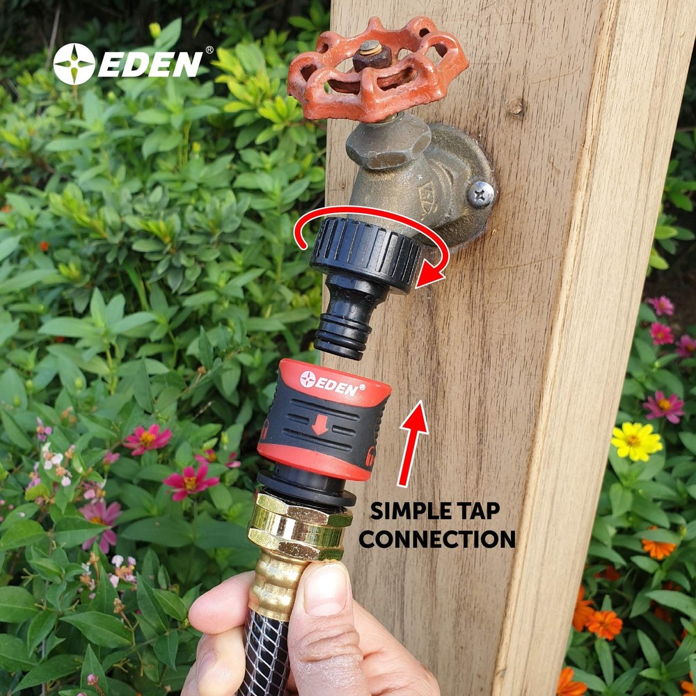 Eden 95210 Premium Garden Hose Fitting Quick Connect with 5 pc Set, 5 Set