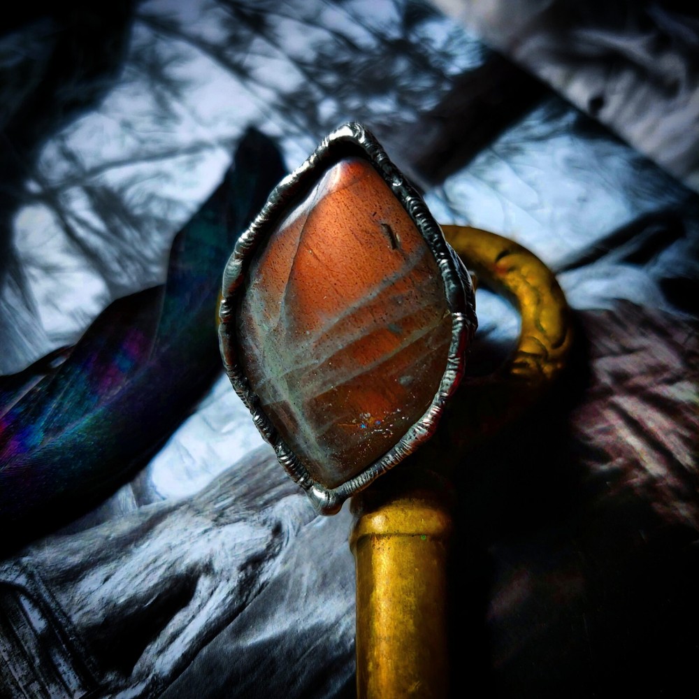 Sunset Labradorite Ancient Magical Healing Ring