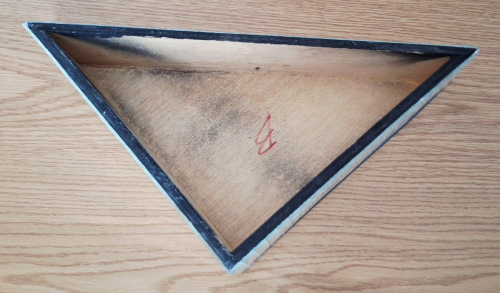 Rare Vintage Hollywood Regency Mirrored Triangle Riser Display Stand Disco Decor