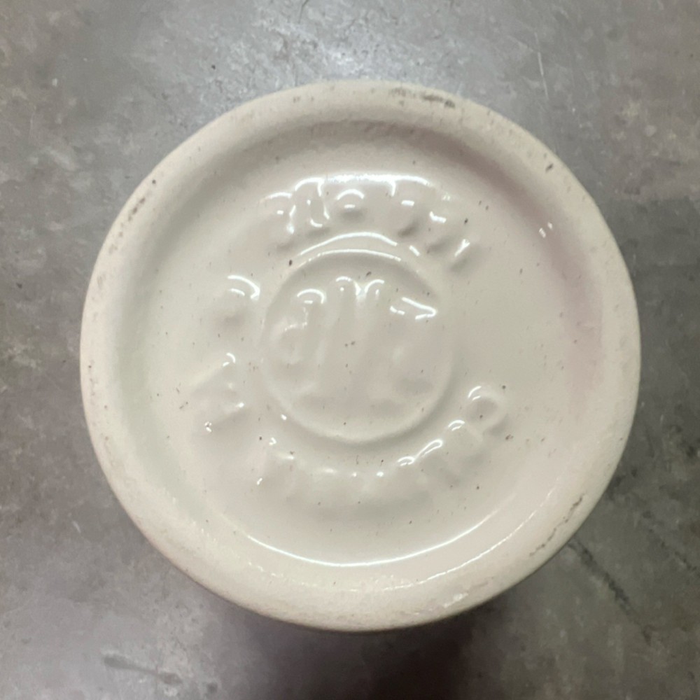 Fiesta White Ceramic Bowl Pottery Glossy Round Impressed Backstamp C11
