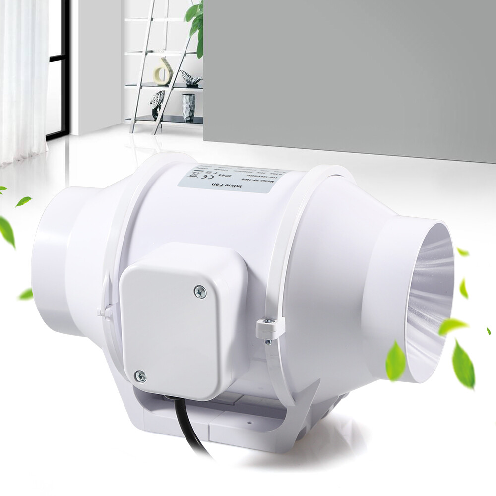 4'' Inline Duct Fan - Quiet, Waterproof Blower for Efficient Air Circulation