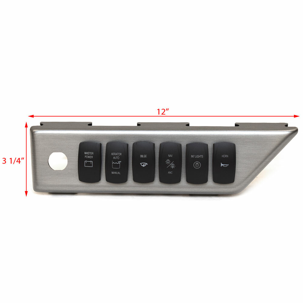 Lund Boat Switch Panel 2314308 | Tyee Master Power Matte Silver