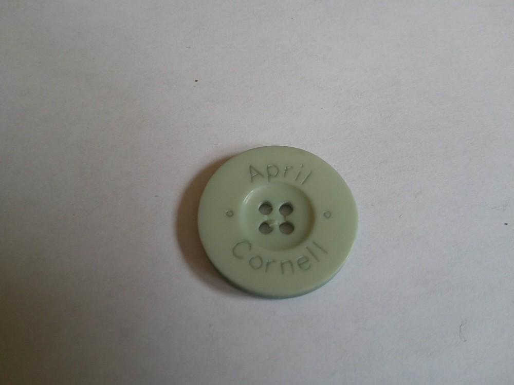 Vintage April Cornell Button Flat 4-hole button Gray? 1" Replacement