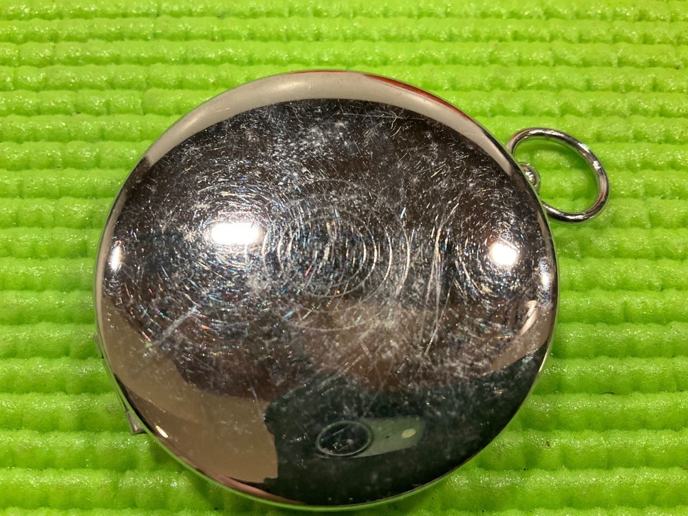 Vintage Chrome Hunter-Case Pocket Compass - Made in Japan