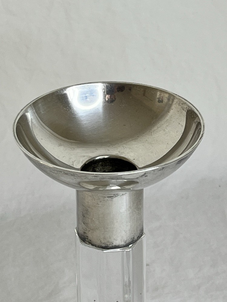 Vintage Silverplate and Crystal Candlesticks