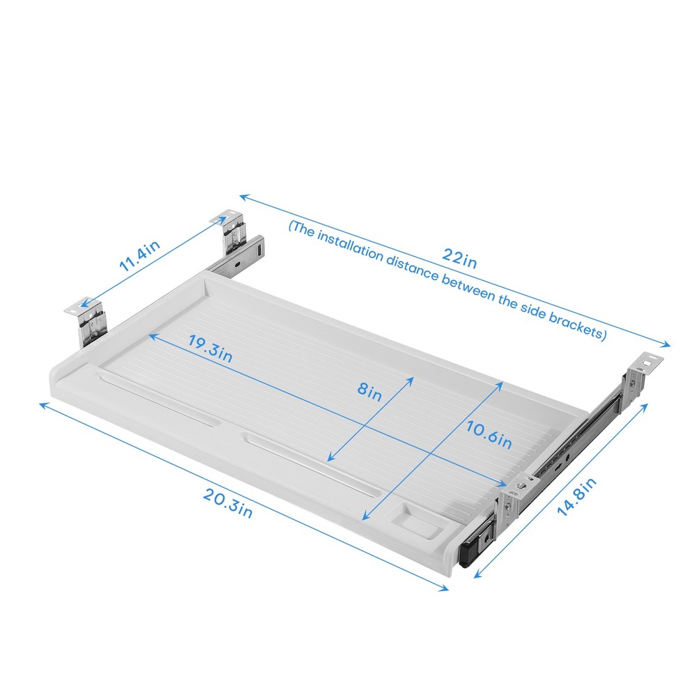 22 x 15 in Pull Out Keyboard Tray Under Desk Computer Drawer Organizer Platform