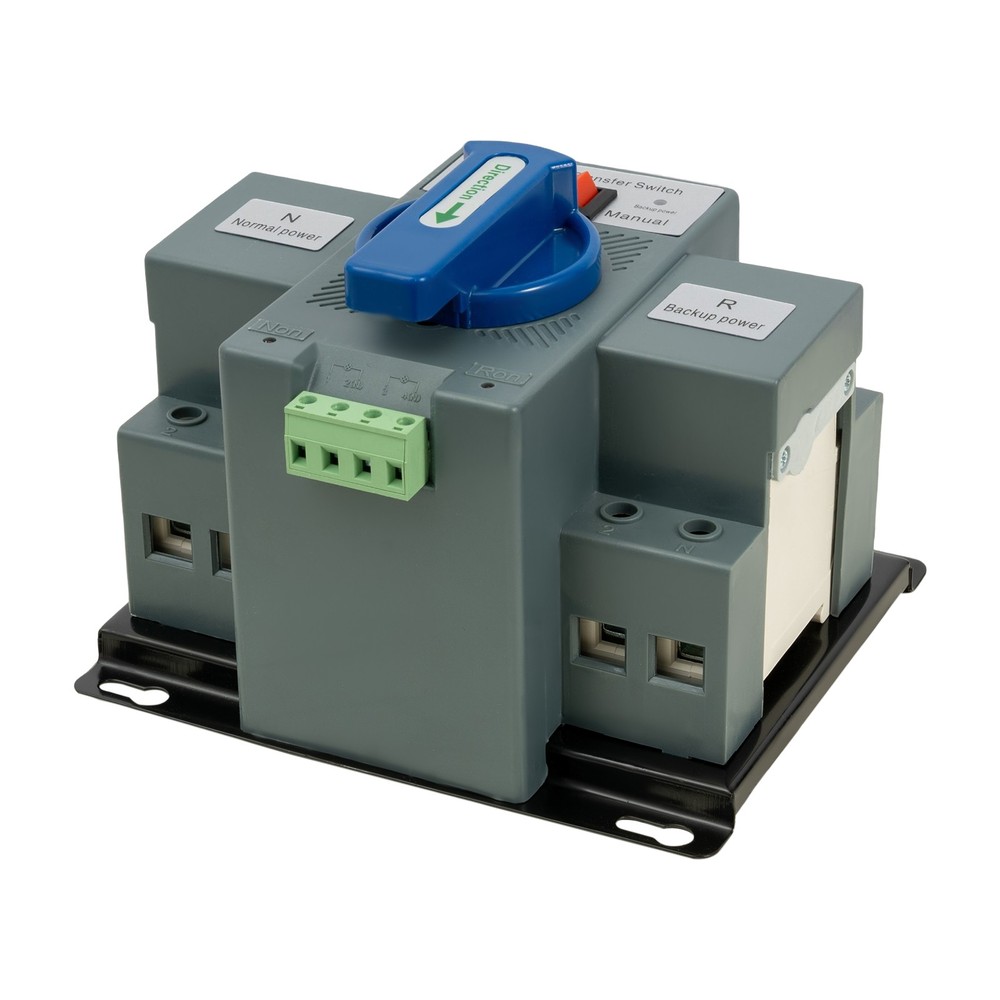 63A ATS Dual Power Automatic Transfer Switch for Generator Changeover Switch 2P