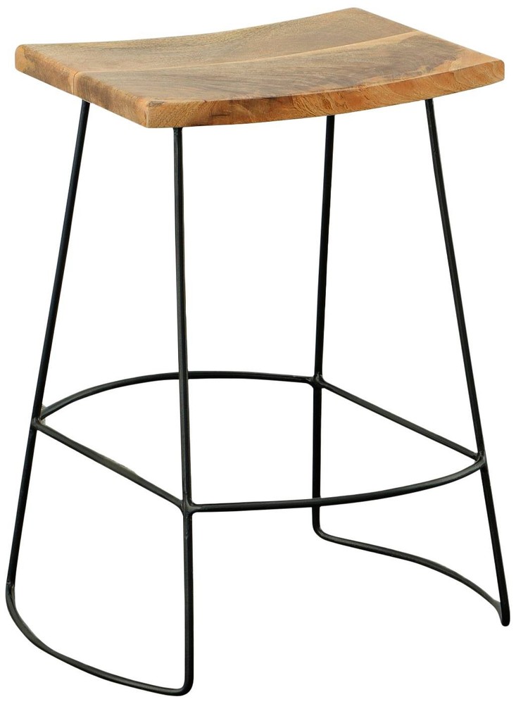 Reece 24" Natural Wood Counter Stool