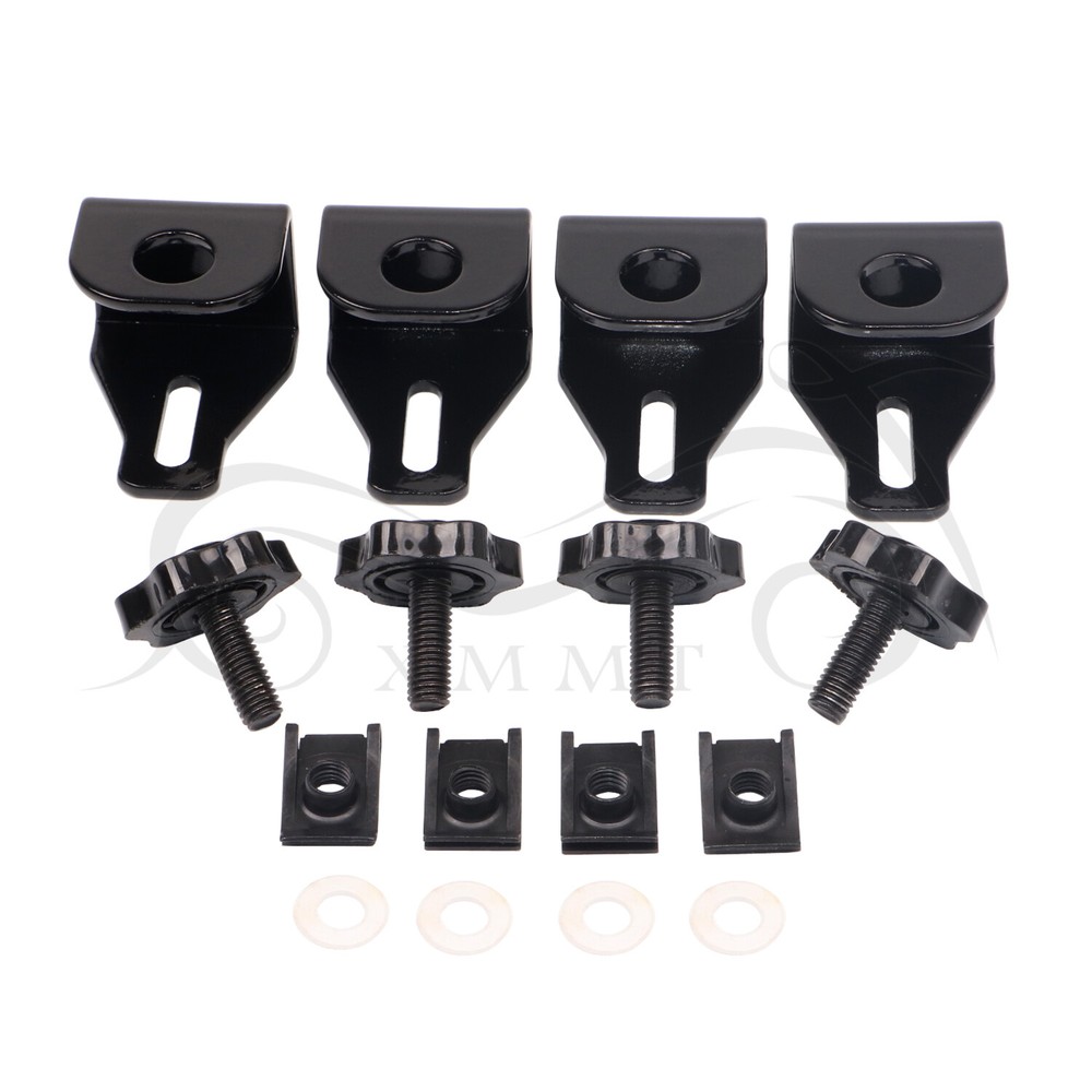 Saddlebag Lock Security Mounting Screw Brackets for Harley Road King FLHT FLHRC