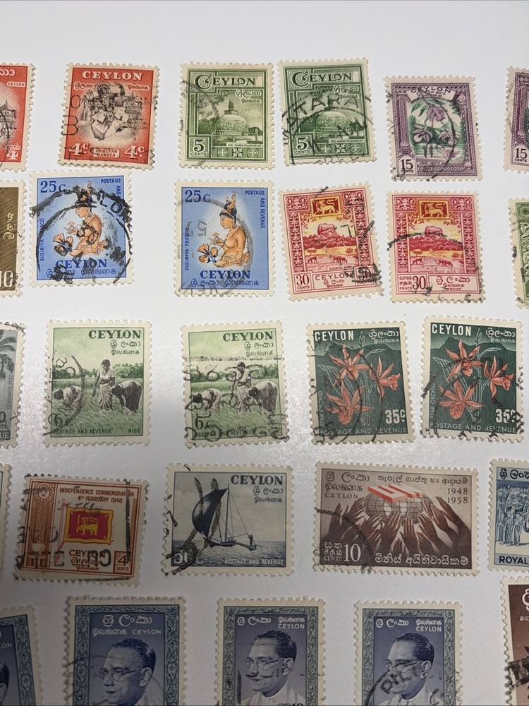 Ceylon Stamp group Used Hinged (Lot 62a File 27)