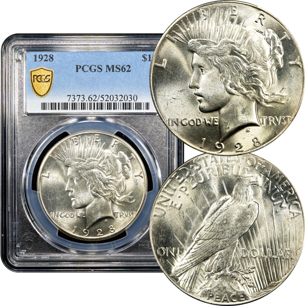 1928 Peace Dollar $1 PCGS MS62