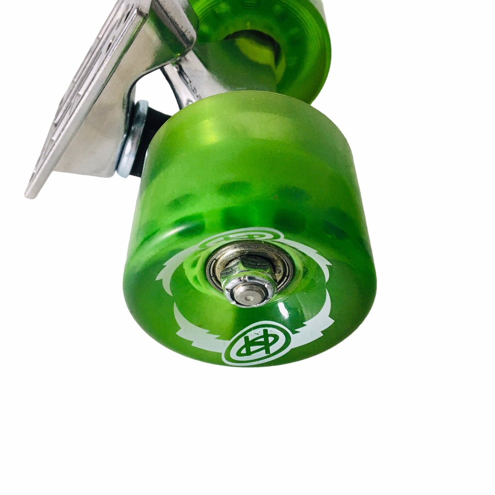 Skateboard Wheels Green Translucent w/Baseplate & Hardware