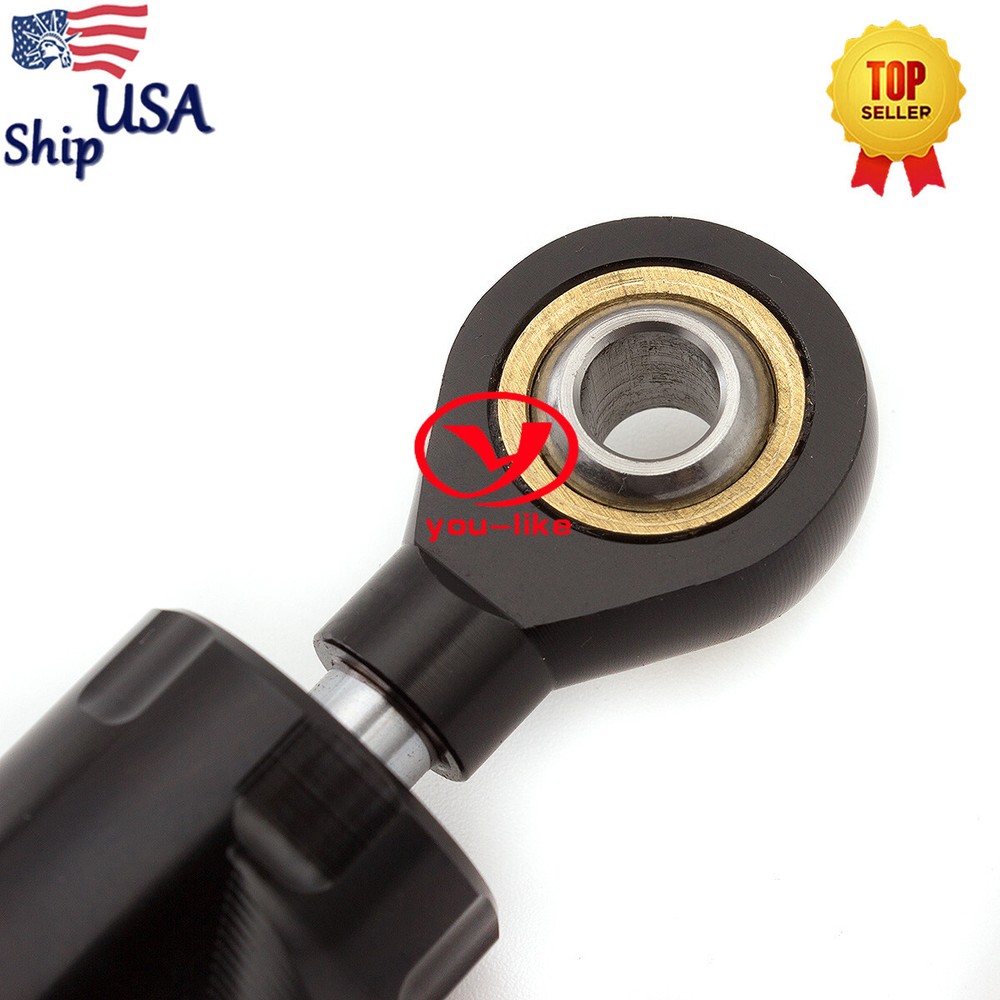CNC Universal Steering Stabilizer Damper Linear Control Safety Black Aluminum