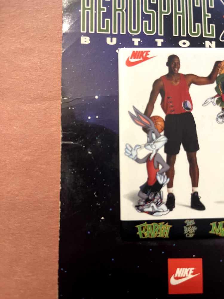 1993 Jordan Nike Aerospace Aerospace Space Jam Michael Jordan Button