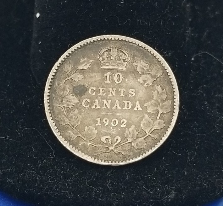 1902 Canada Silver 10 Cents Coin #4846