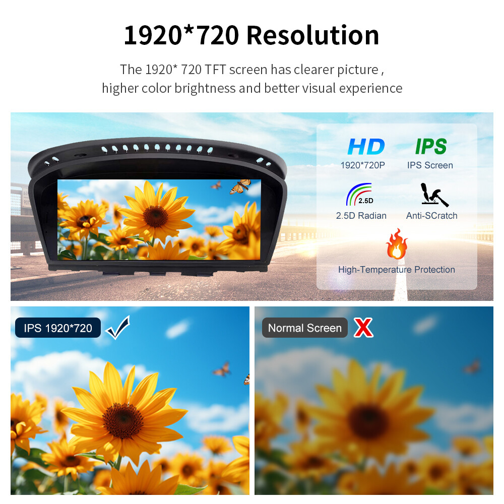 For BMW With CIC 3 5 Series E90 E91 E92 E93 E60 E61 Wireless CarPlay TouchScreen