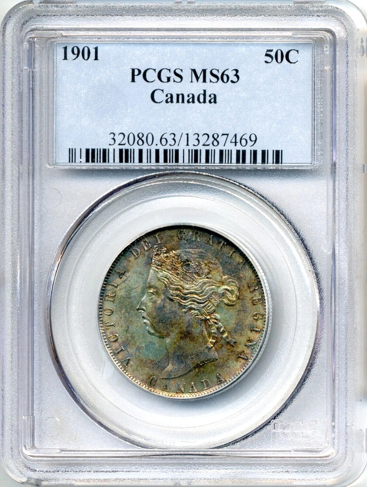 1901 Canada 50 Cent - Choice Uncirculated, PCGS MS63