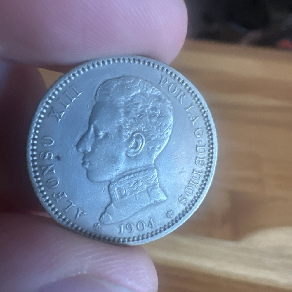 1904 Spain 🇪🇸 Silver 1 Peseta