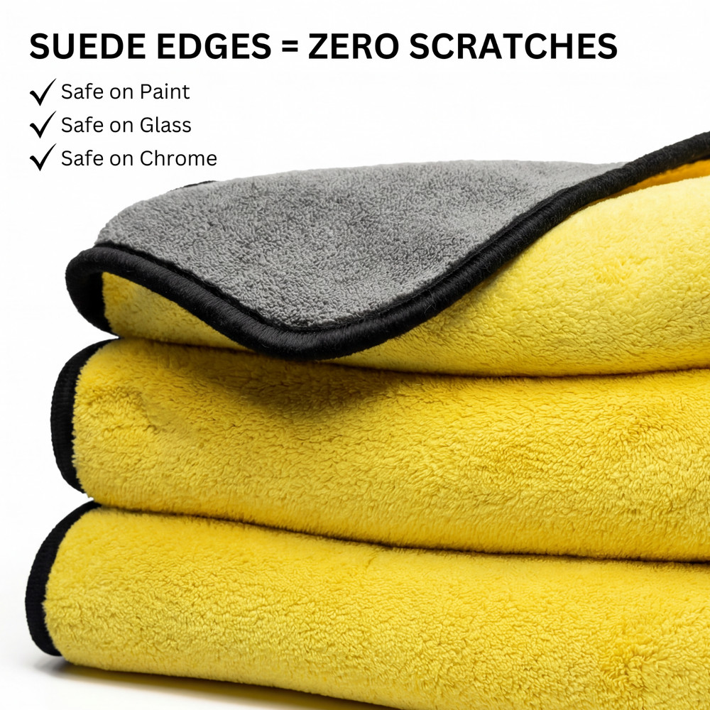 Car Detailing Microfiber 600 GSM - 3 Pack