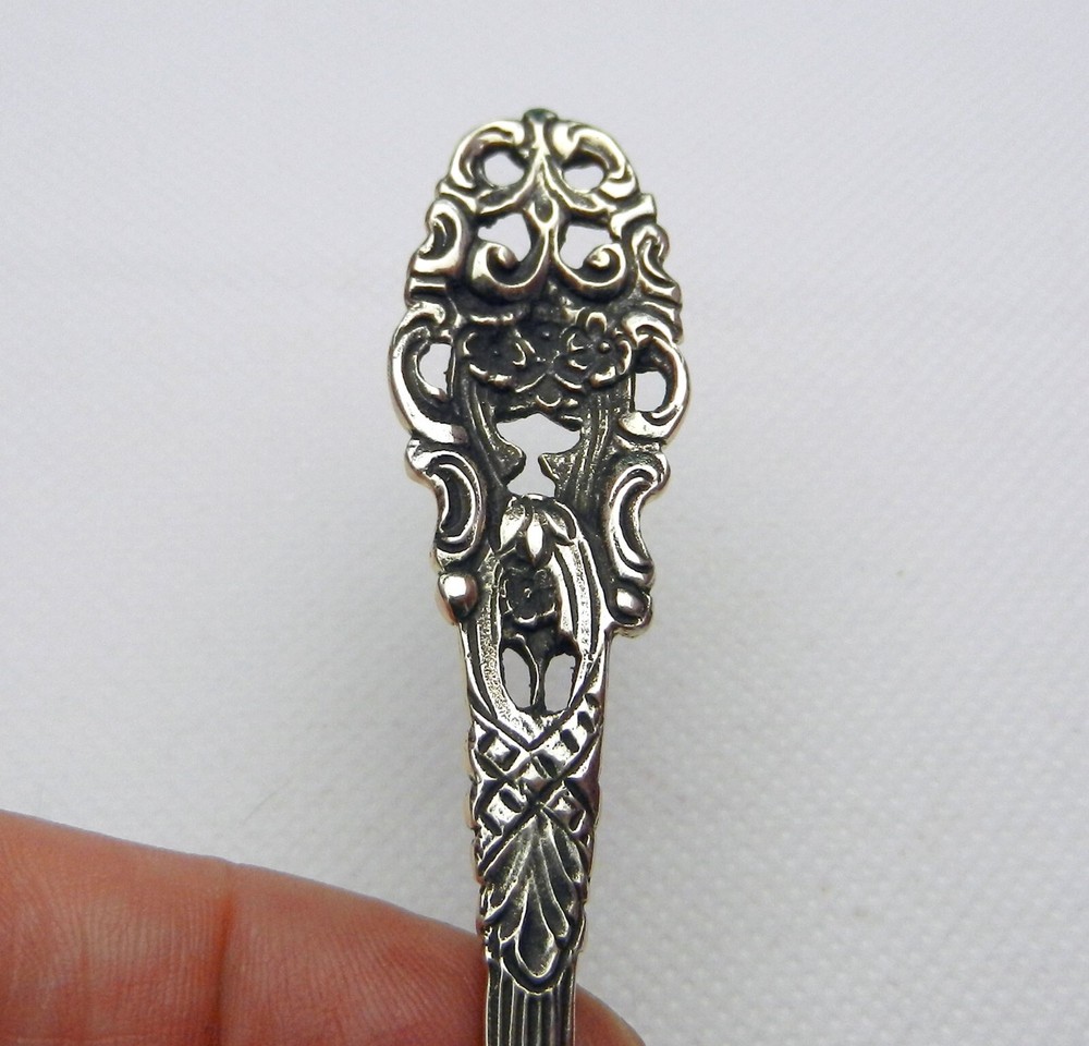 Vintage Solid 800 Silver Sugar/Cream Spoon 5.25” Hallmarked