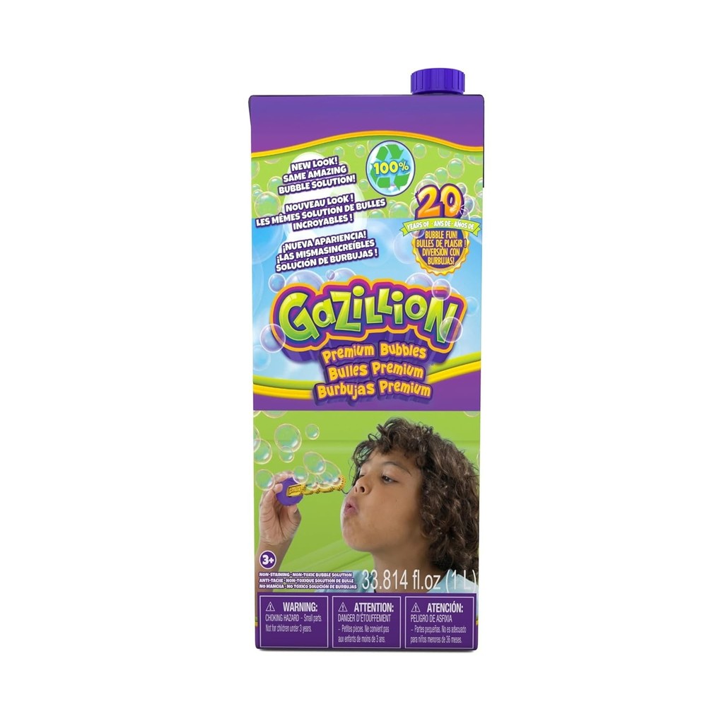 Bubbles Bubble Solution 1L - Giant, Vibrant, Safe Bubbles with Eco-Friendly...