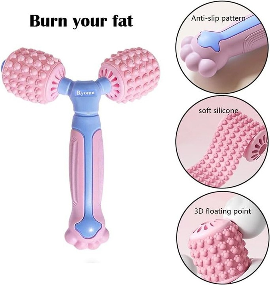 Cat Paw Dual-Roller Massager, Protable Hand Held Massage Roller