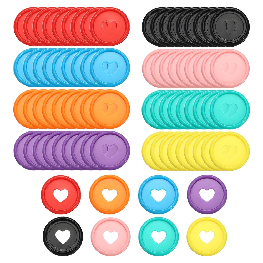 24mm Book Binding Discs 80pcs Discbound Expansion Discs Heart, Assorted Colors