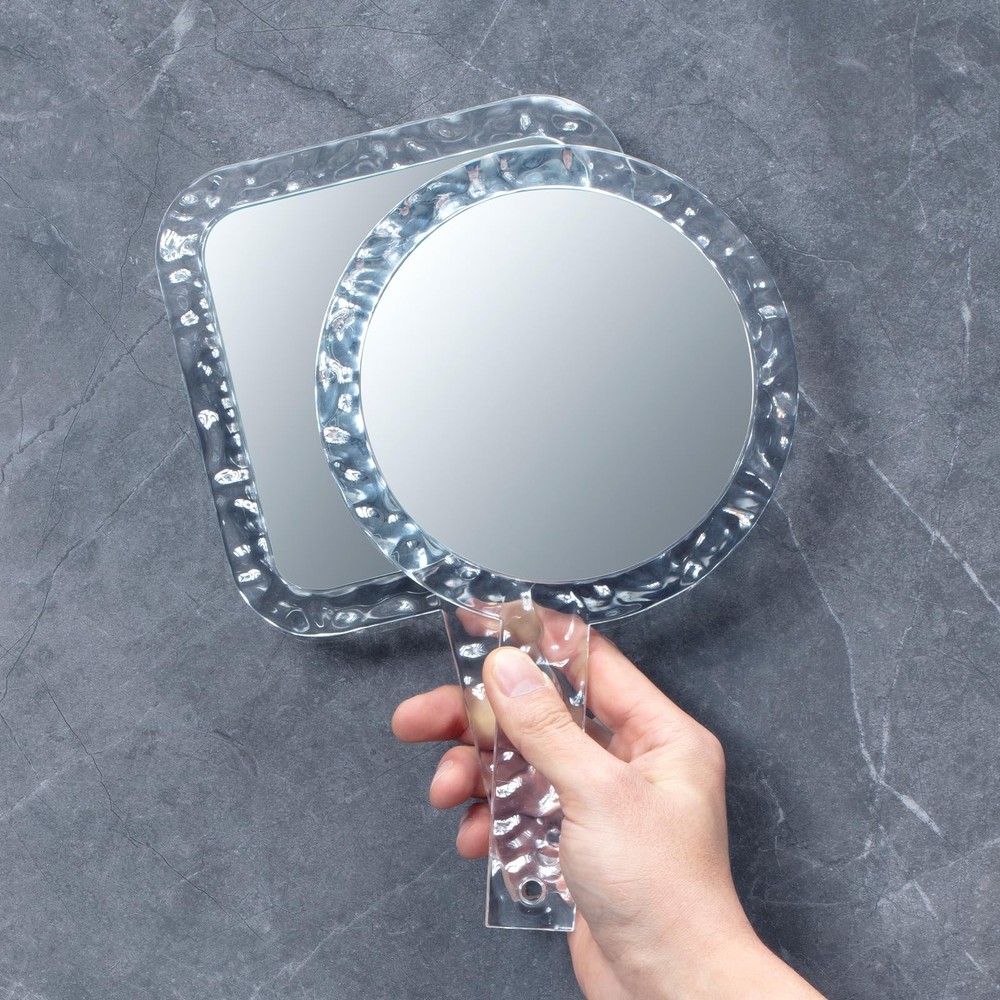 Hand Mirror,Double-Sided Handheld 1X/5X Magnifying Mirror with Handle, Handle...