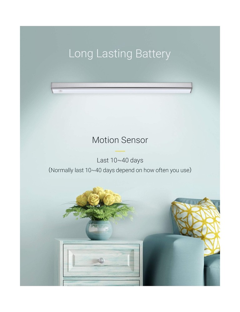 Automatic Wireless 48 LED Kitchen Cabinet Lighting Motion Sensor Re... Fast Ship