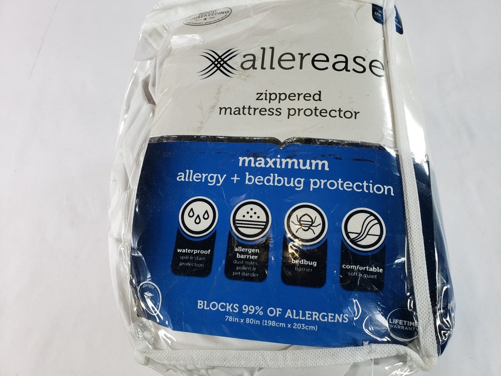 AllerEase Waterproof Maximum Allergy Mattress Protector King Size Amazon Return