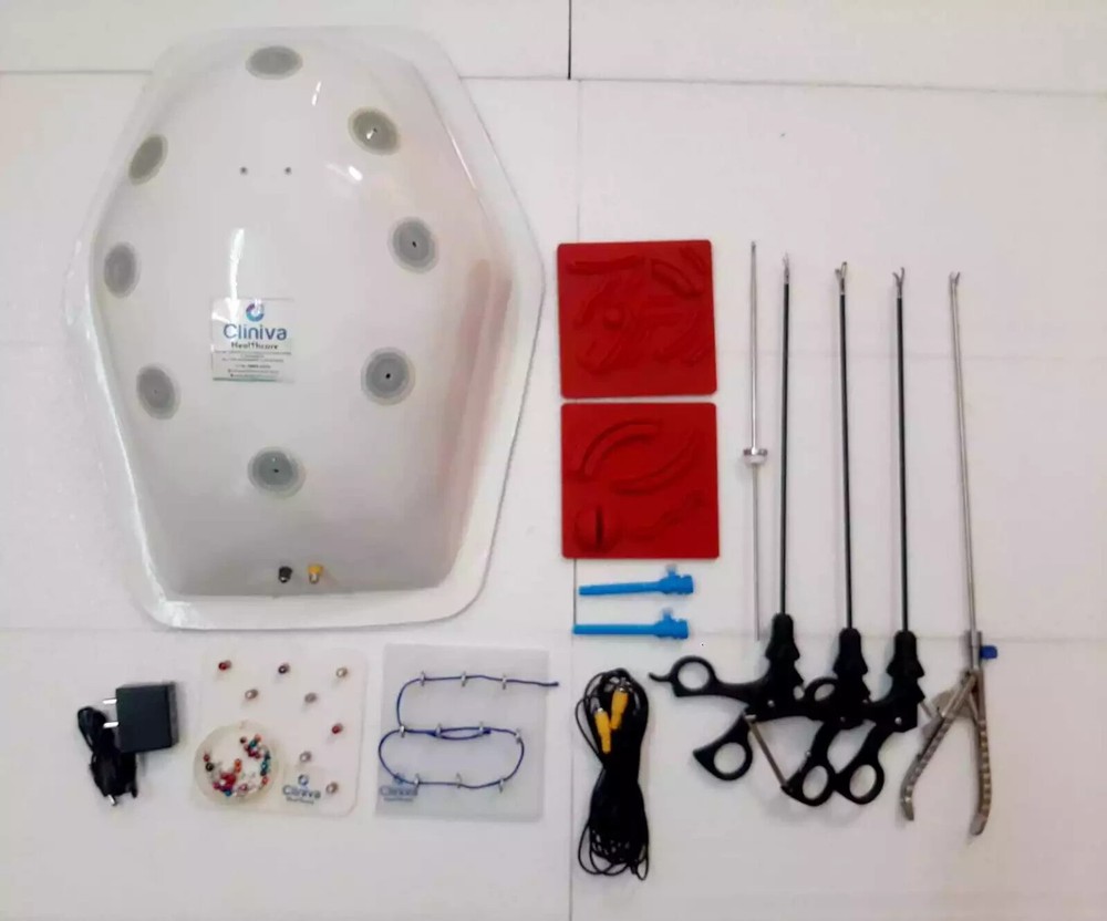Laparoscopic Simulator Endo-Trainer with complete Set Kit Endoscopy Instrument