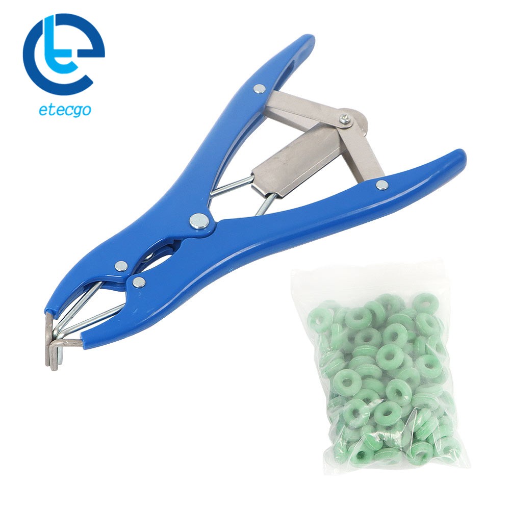 Elastrator Castration & Tail Docker Pliers With Free 100 Green Elastic Bands