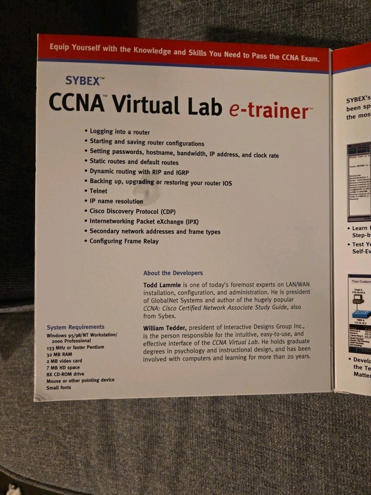 Sybex CCNA Exam 640-507 Virtual Lab Simulation E-trainer