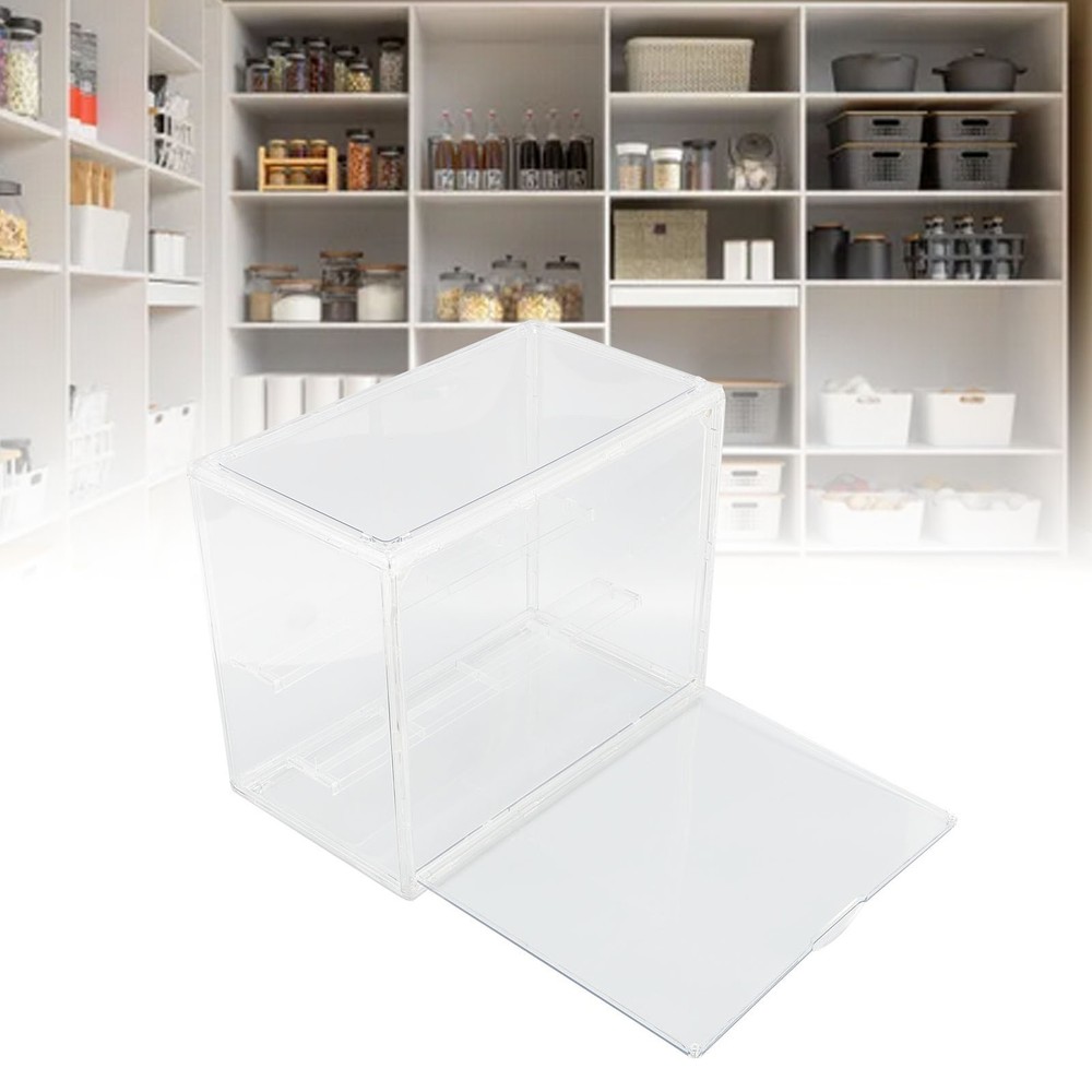 Clear Display Case for Miniature Figures PET Stackable Display Box with Magnetic