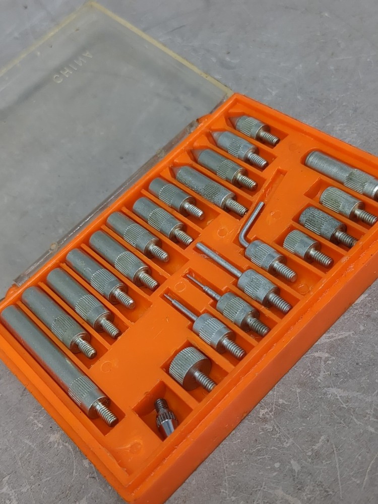 Dial Indicator Point Set 22pc Machinist Contact Probe Tips Threaded Case