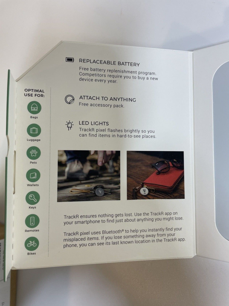 12 Pack TrackR pixel Bluetooth Tracking Device Key Phone Finder White