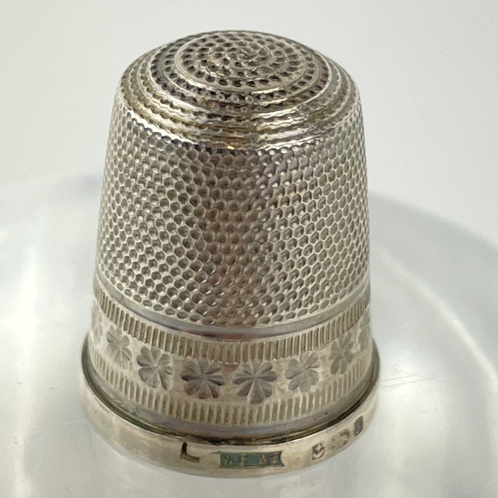 Vintage Solid Sterling Silver Thimble 2cm Probably David Hollander 1981 L #6