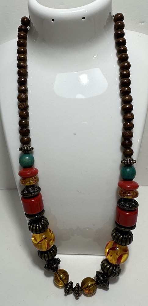 VintageHandmadeBohoNecklace21.5”