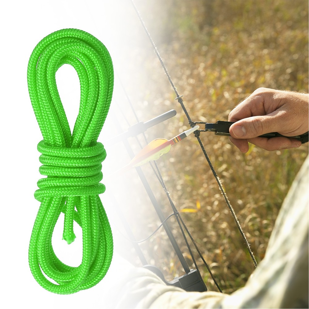 Archery D Loop Rope 3.3 FT Bow String Release Nock Nocking Loop Bright Green