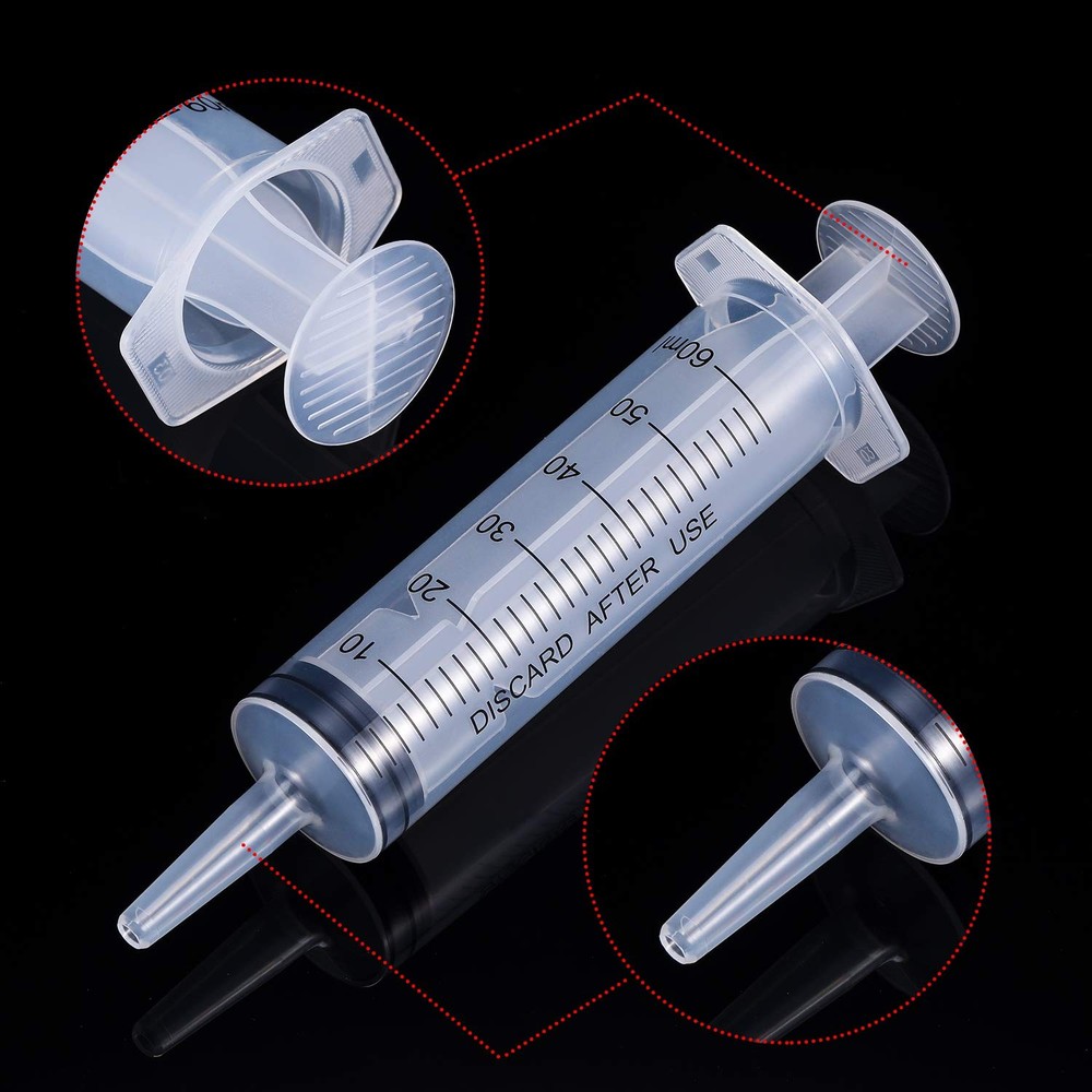 Frienda Large Plastic Syringe 4 Pack Measuring Syringe Tools Dispensing Multiple