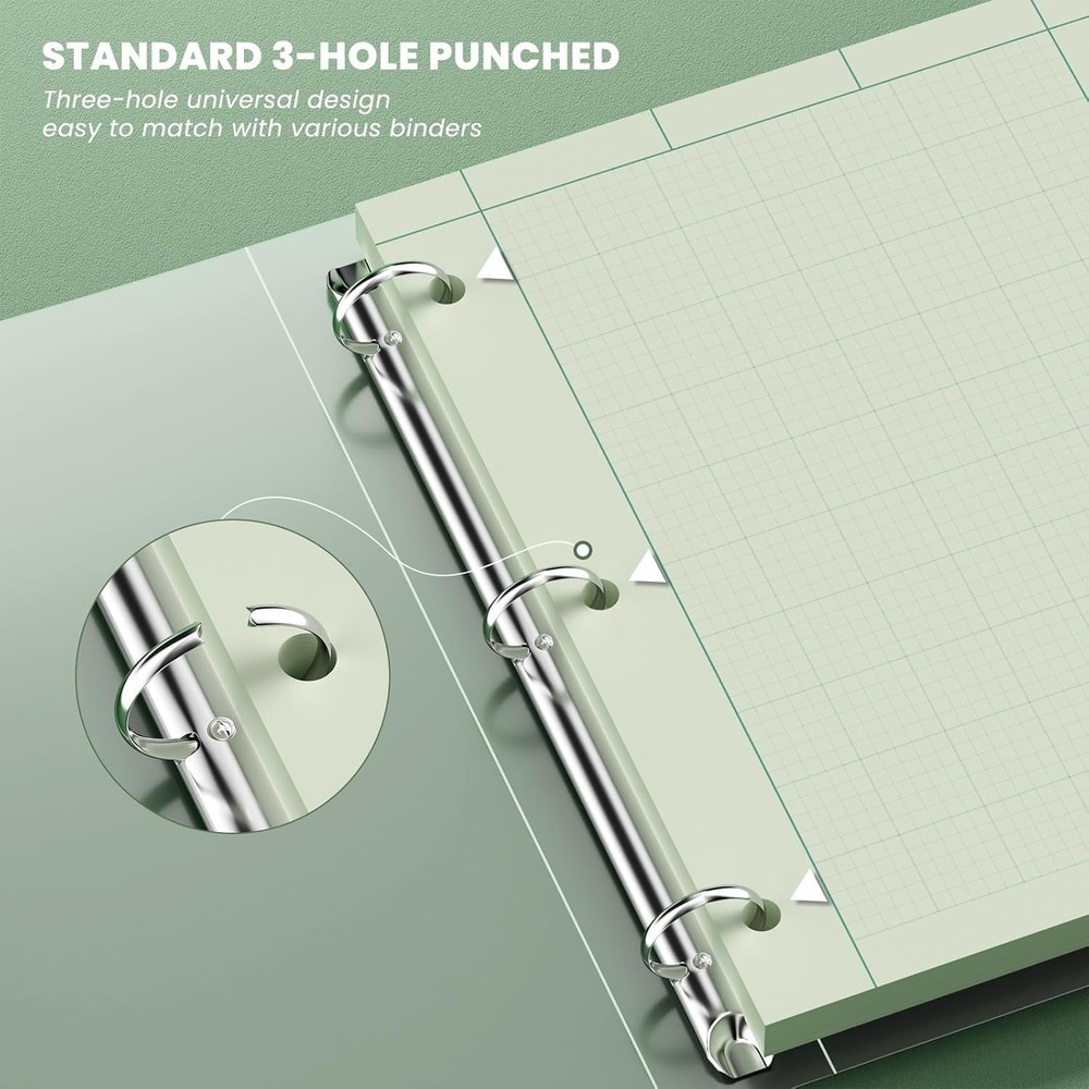 Engineering Paper 8.5 x 11, 100 Sheets Top Glue Binding Engineering Notebook,...